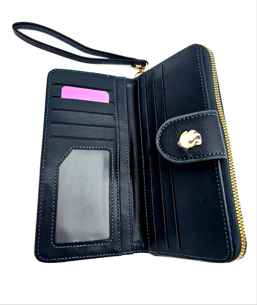 Gloria Vanderbilt | Color Block Zip-Around Wristlet Wallet