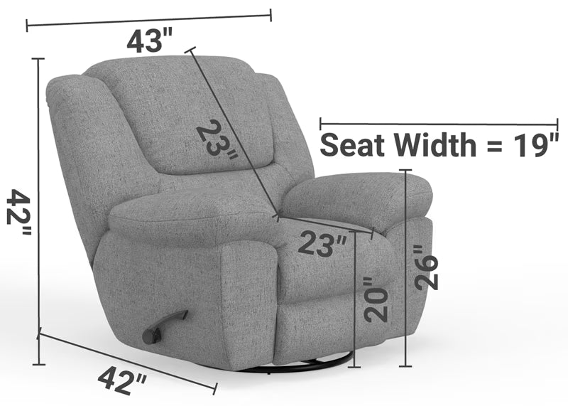 165 Trifecta Living Room Collection in Smoke - Catnapper