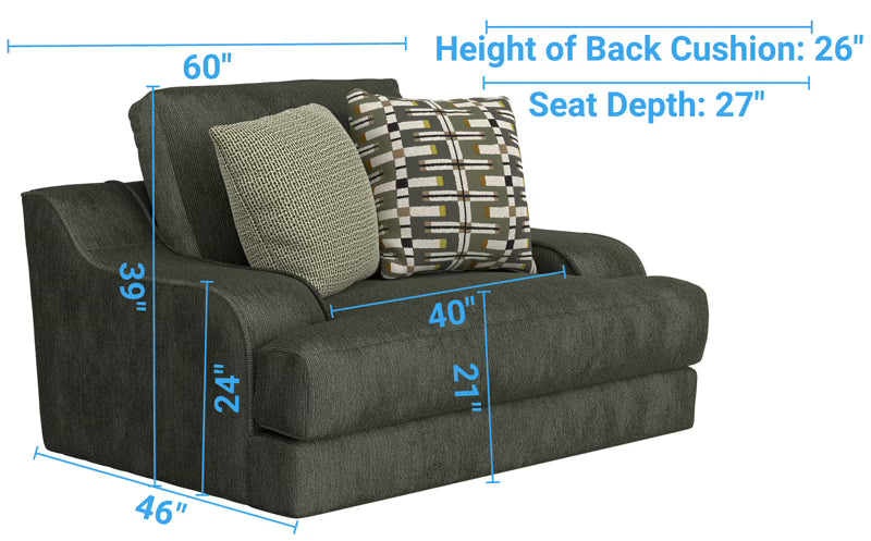 2157 Olympus Living Room Collection in Green - Jackson