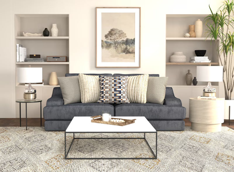 2157 Olympus Living Room Collection in Blue - Jackson