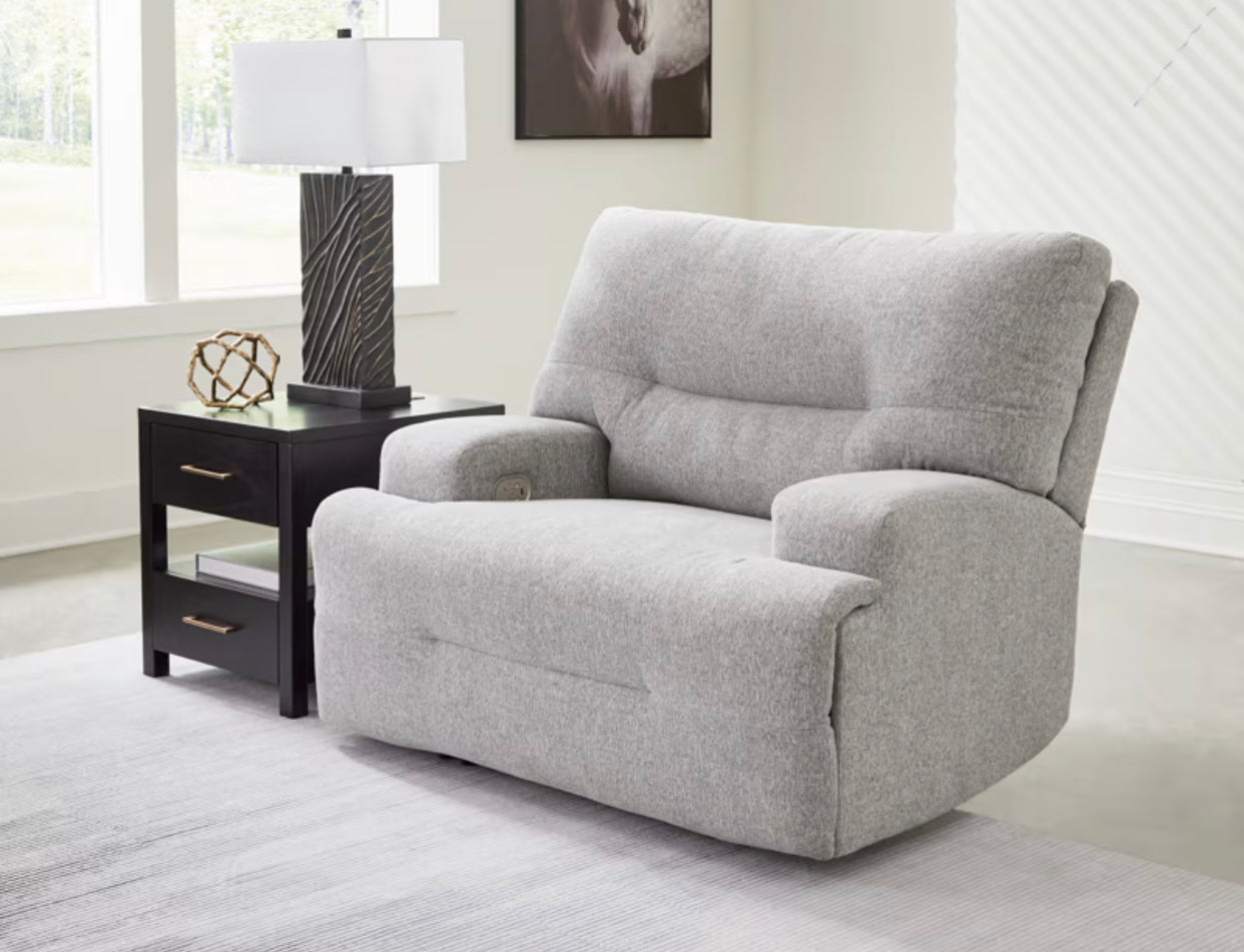 Acklen PWR Modular Sectional in Pewter - Ashley Furniture