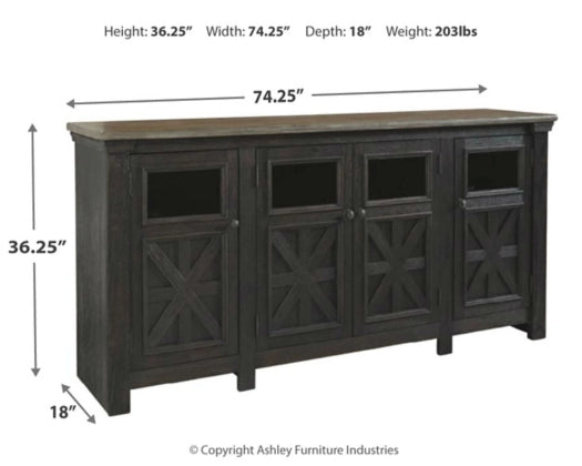 Tyler Creek 74" TV Stand - Ashley Furniture