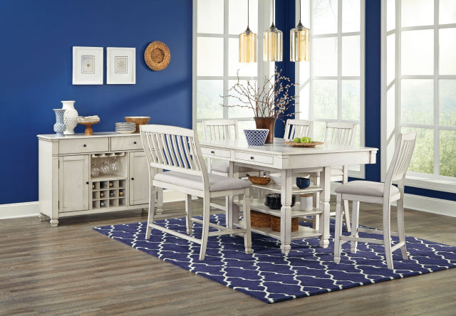 1734 White Counter Height Set (5053440131210)