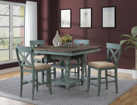 1854P Pub/Counter Height Dinette (4841369632906)