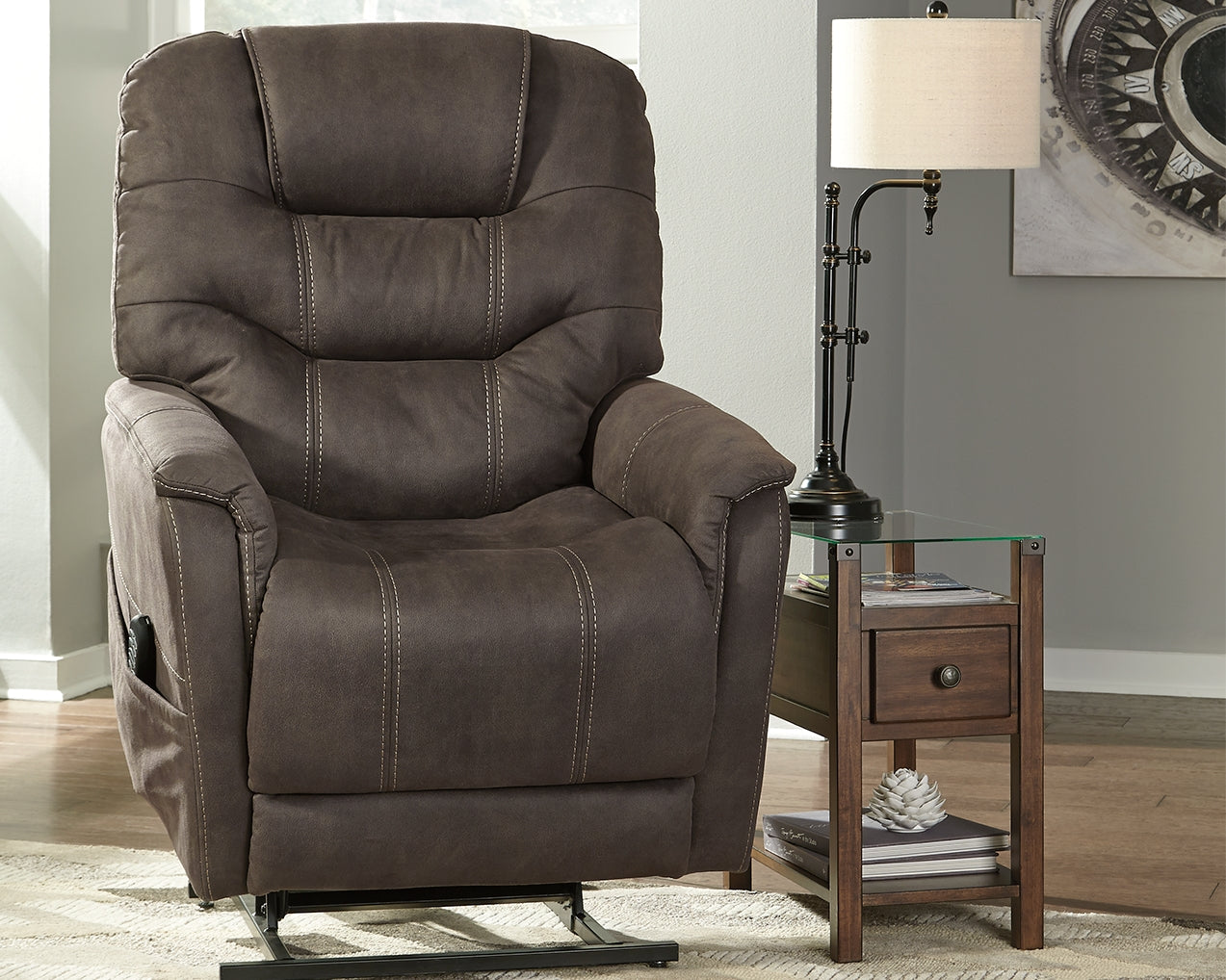 Ballister Power Lift Recliner - Ashley Furniture (5191175929994)