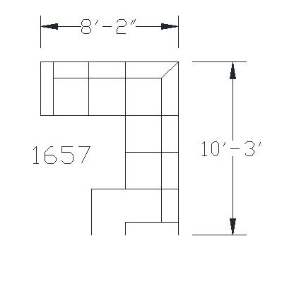 1657 Sectional by Simmons