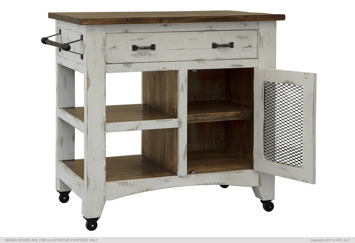 360 Pueblo White Kitchen Island Collection - IFD