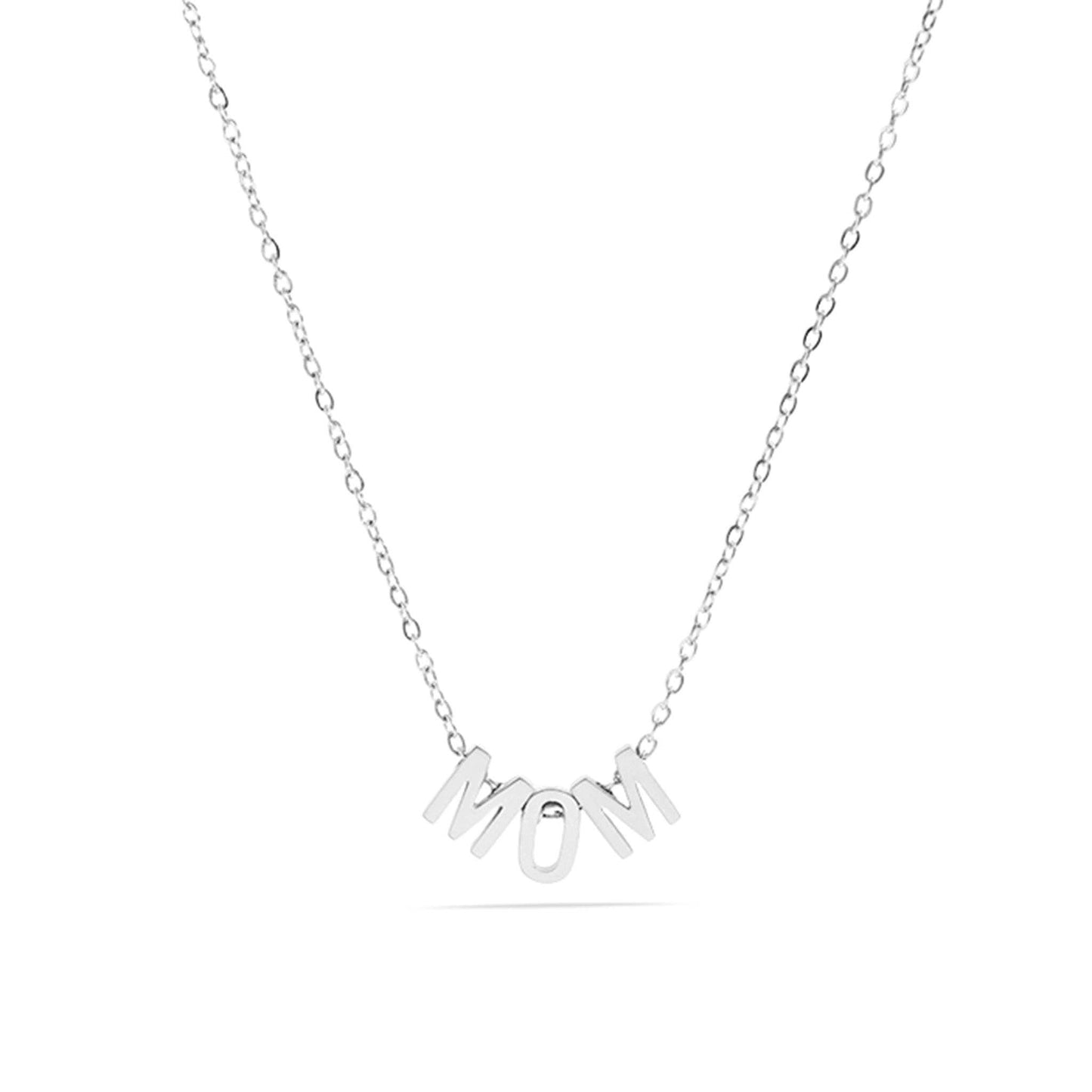 18K Gold PVD Stainless Steel Mom Necklace: Stainless