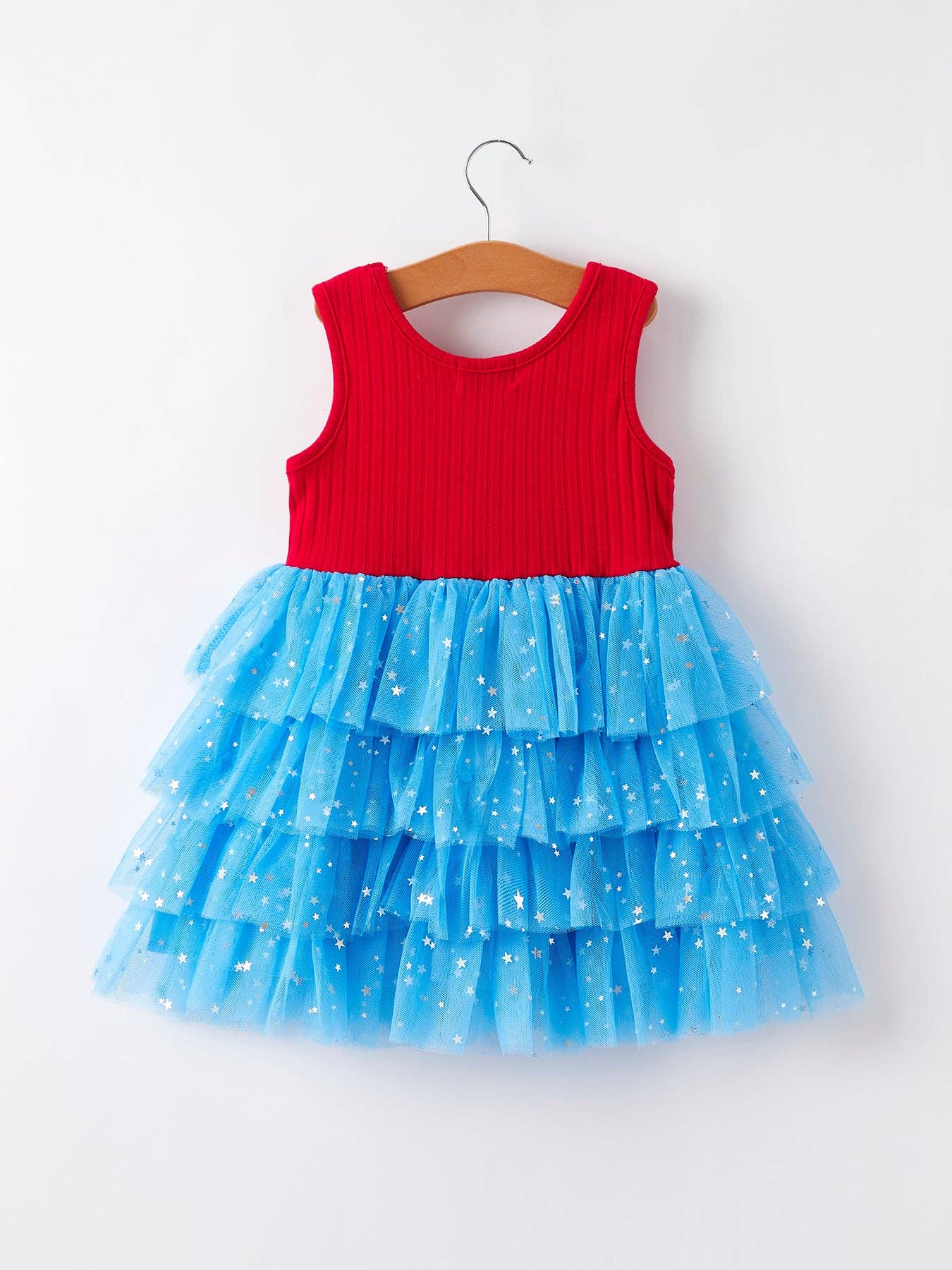 4th of july Star Sleeveless Tutu Skirt: 4