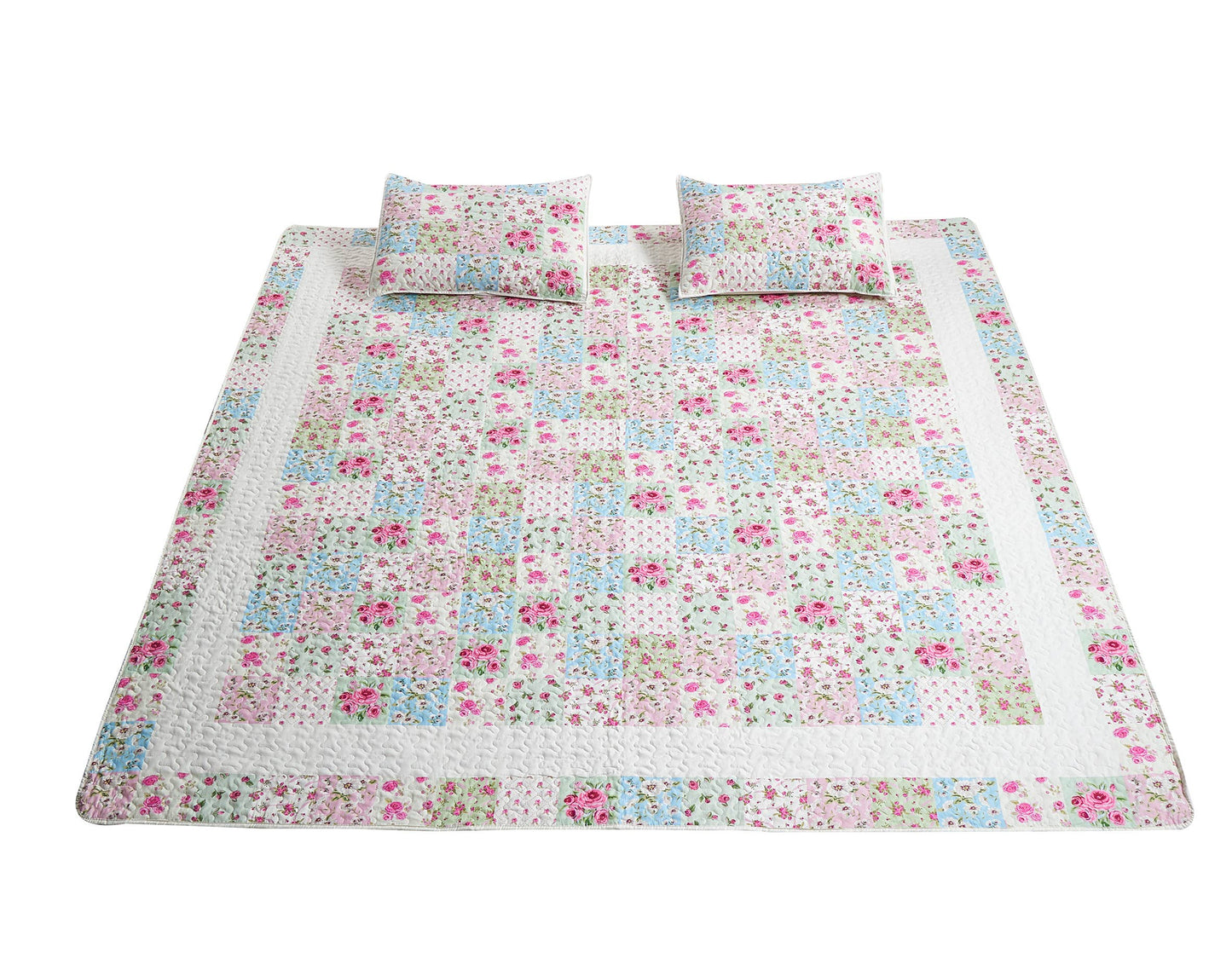 "Savannah"  3-Piece Designer Quilt Set: Queen