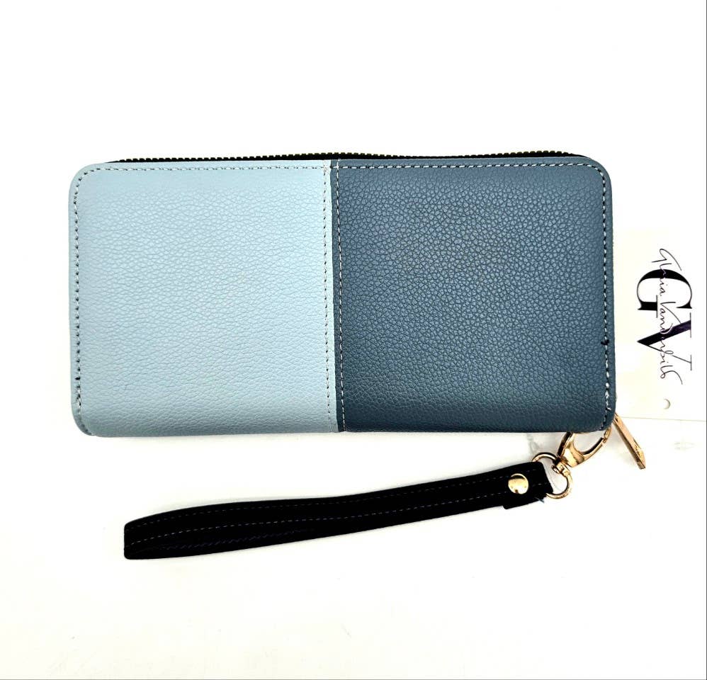 Gloria Vanderbilt | Color Block Zip-Around Wristlet Wallet