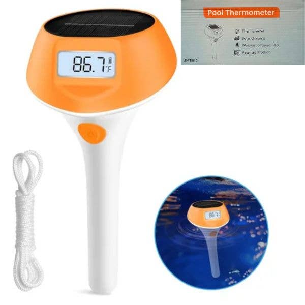 Solar Powered Pool Thermometer - #PT86 - Floating Pool Therm
