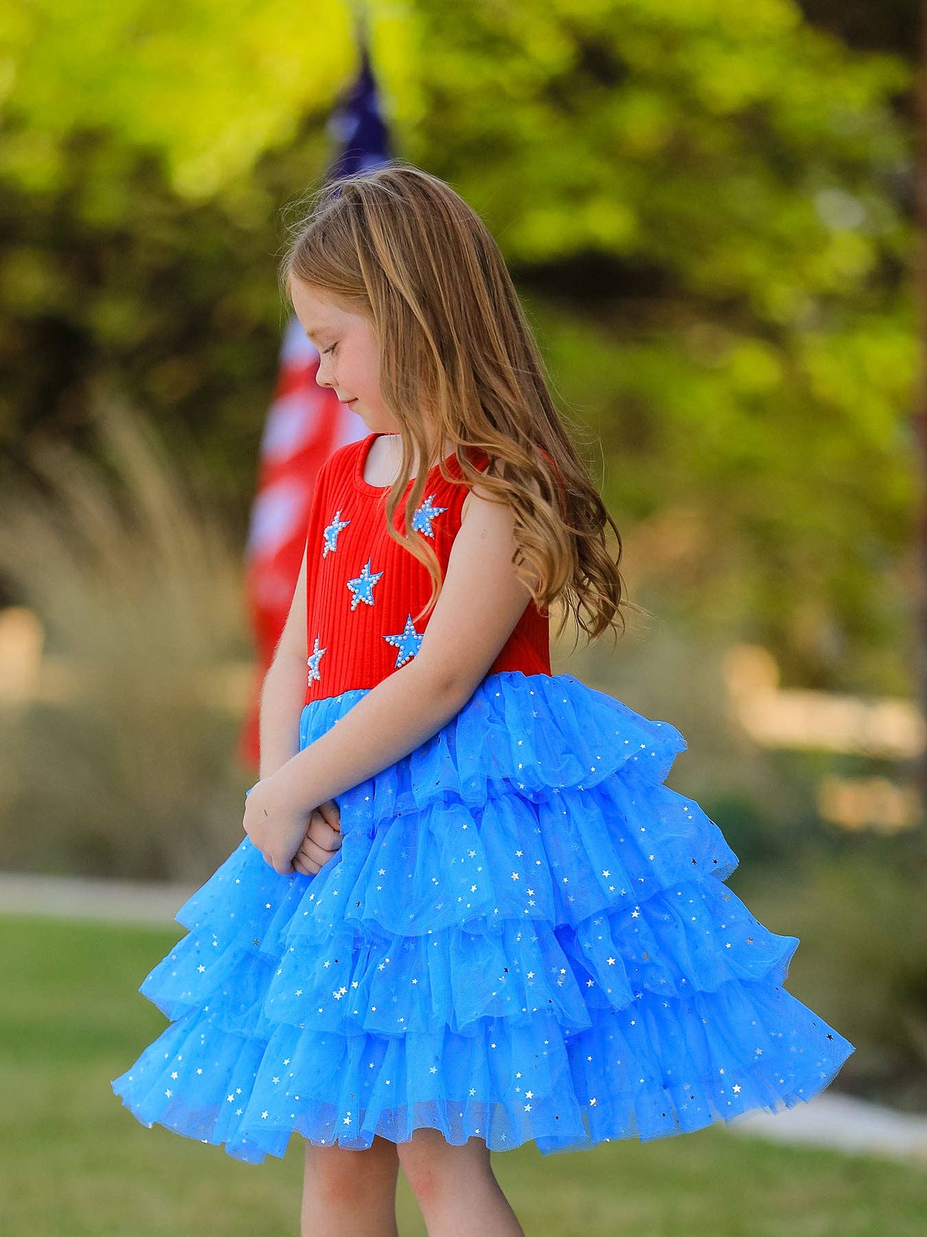 4th of july Star Sleeveless Tutu Skirt: 4