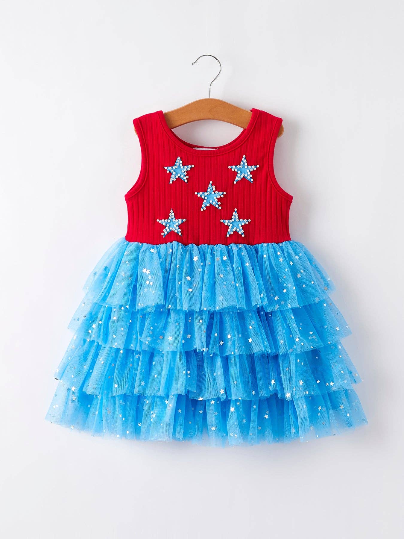 4th of july Star Sleeveless Tutu Skirt: 7