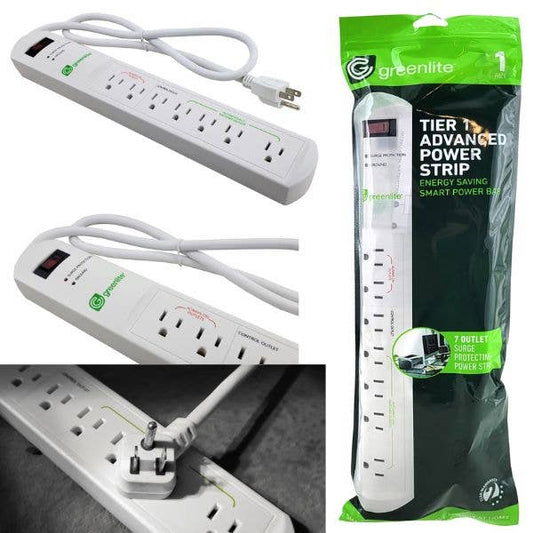 Greenlite Power - Tier1 7 Outlet Advanced Surge Protecting