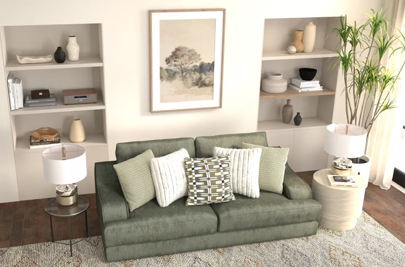 2157 Olympus Living Room Collection in Green - Jackson