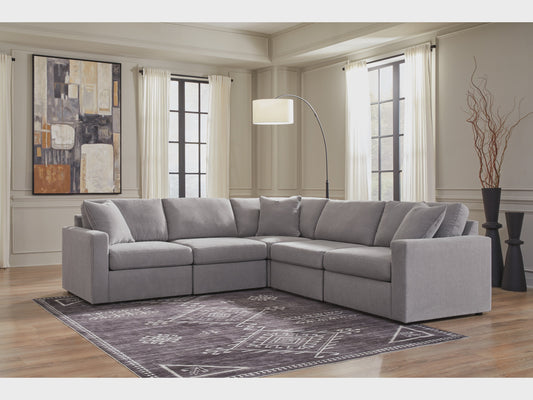 Modmax 5-Piece Next-Gen Nuvella™ Modular Sectional - Granite
