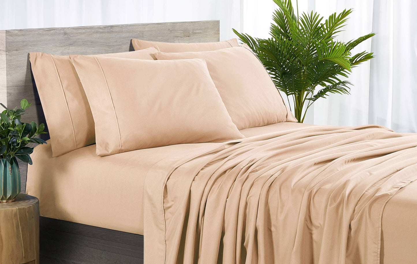 Bibb HM 2000 CT 6PC Bamboo Sheet TAUPE KING
