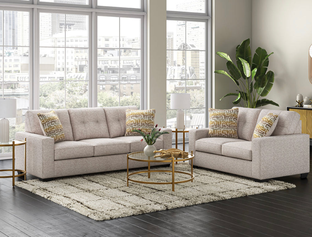 Larimer Living Room Collection in Stone - Ashley Furniture