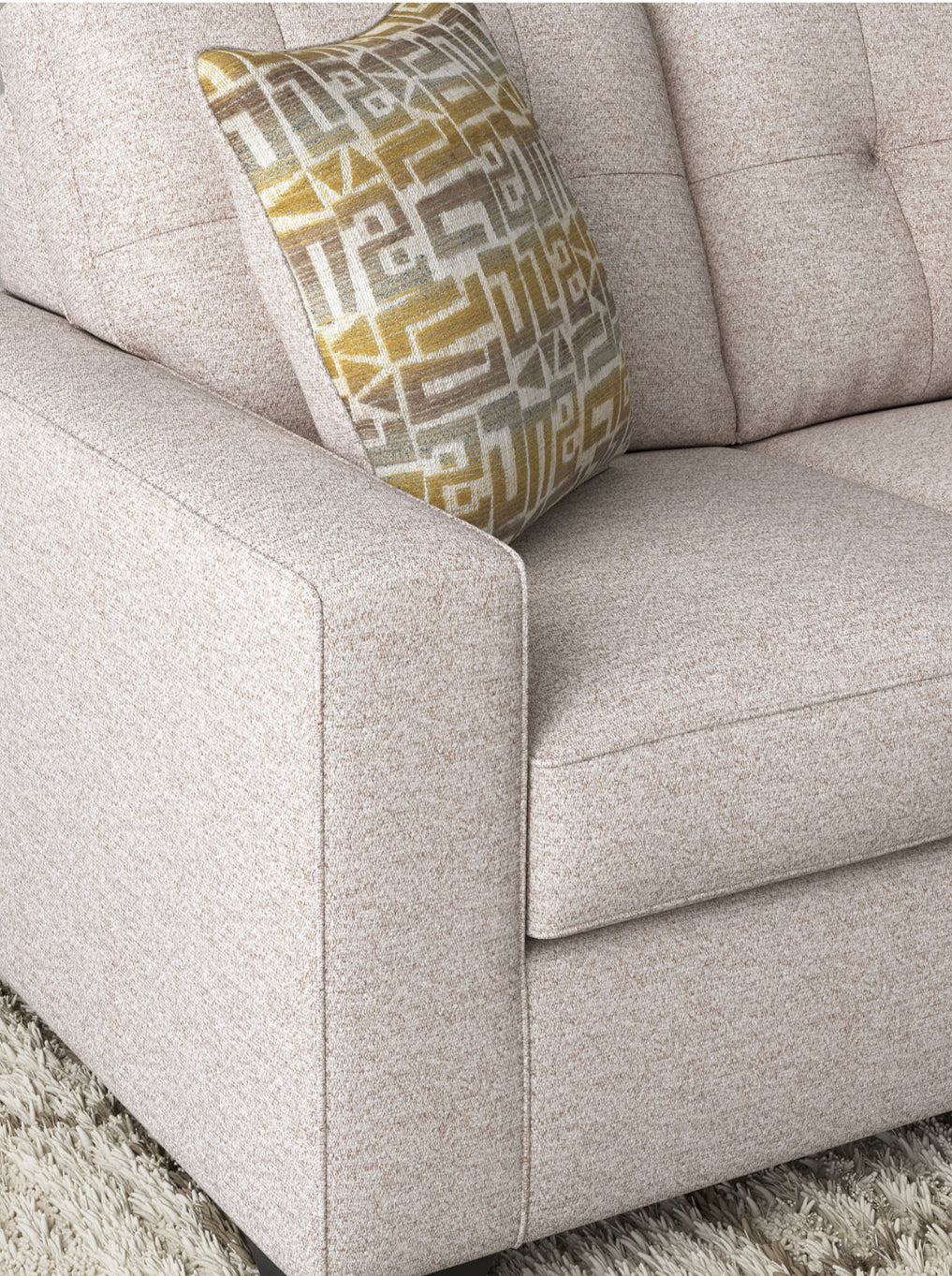 Larimer Living Room Collection in Stone - Ashley Furniture