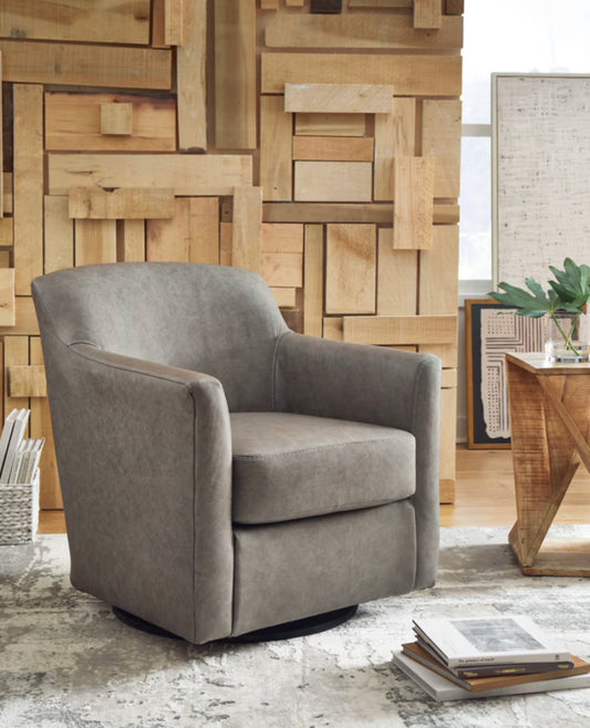 Bradney Leather Swivel Accent Chair - Ashley Furniture