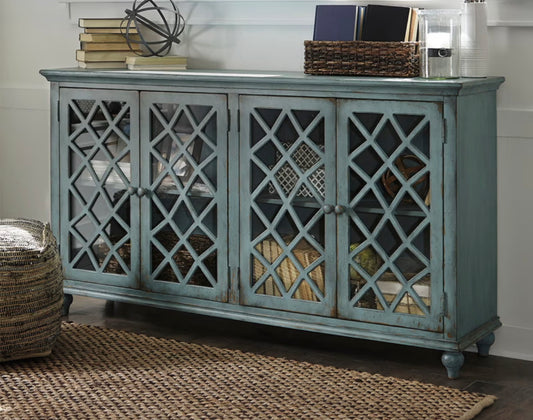 Mirimyn Accent Cabinet in Antique Teal - Ashley Furniture
