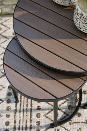Ayla Outdoor Nesting End Tables (Set of 2) - Ashley Furniture