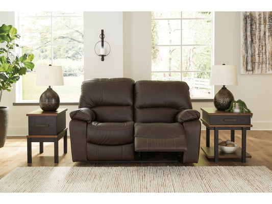 Leesworth Power Reclining Leather Loveseat  - Ashley