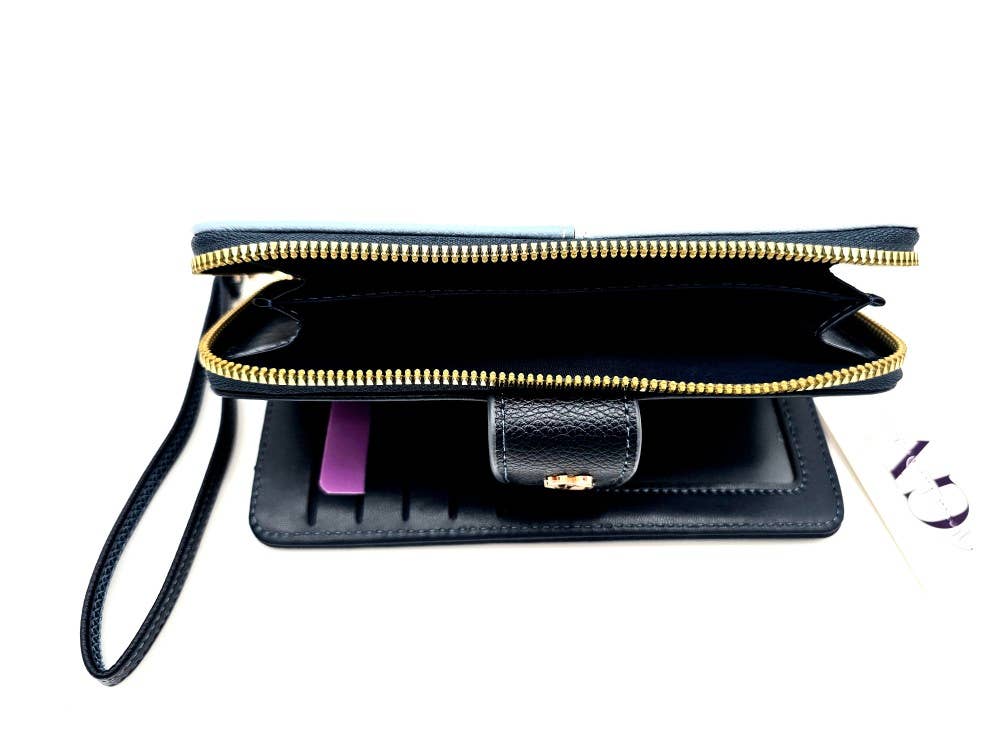 Gloria Vanderbilt | Color Block Zip-Around Wristlet Wallet