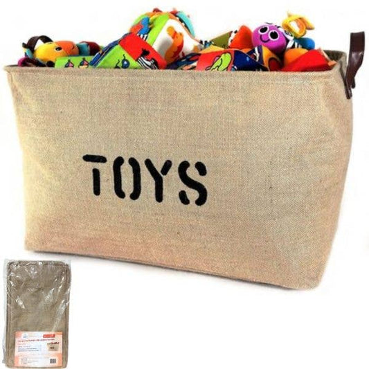 The Toy Bin - #WF5448.JUTE - Huge Set Of 2 - Each Tote