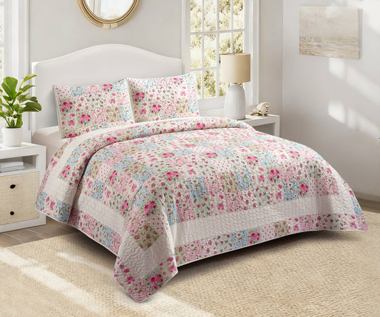 "Savannah"  3-Piece Designer Quilt Set: Queen
