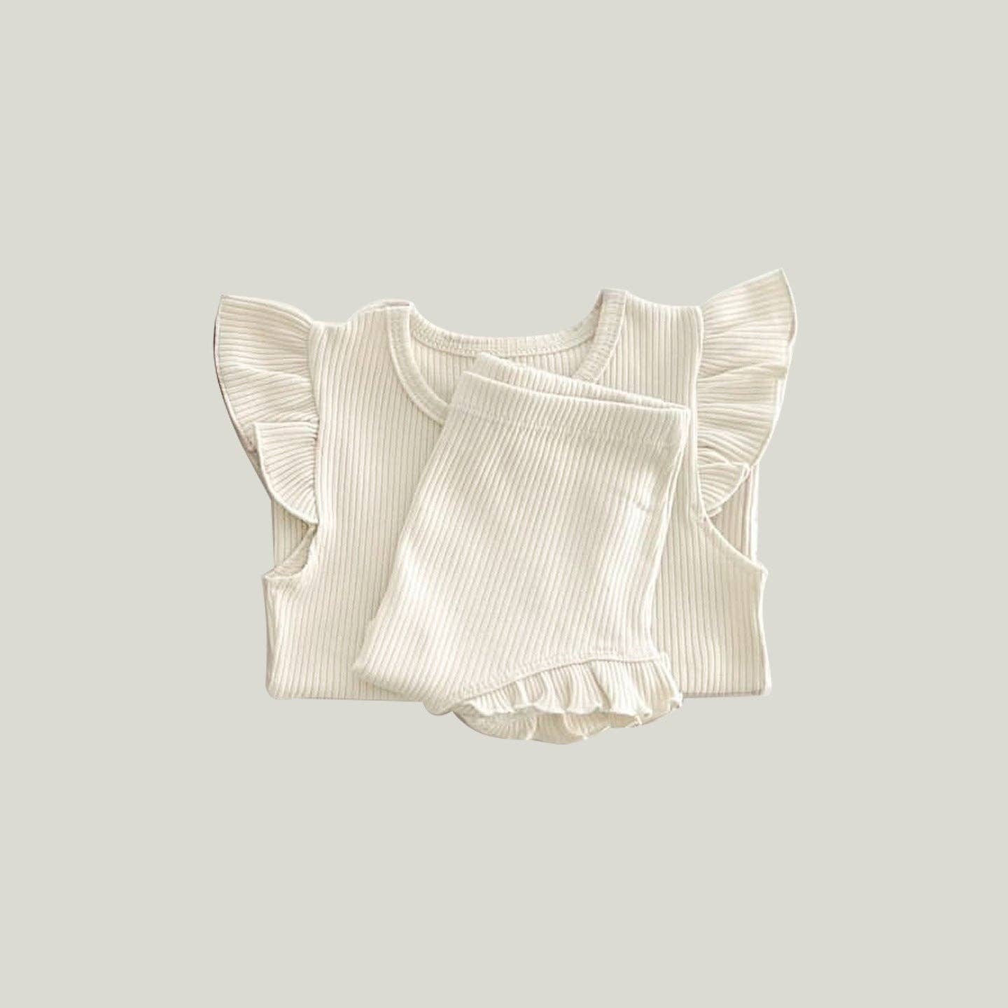 Baby Solid Color Crewneck Tops Sets: Brown / 80 (9-12M)