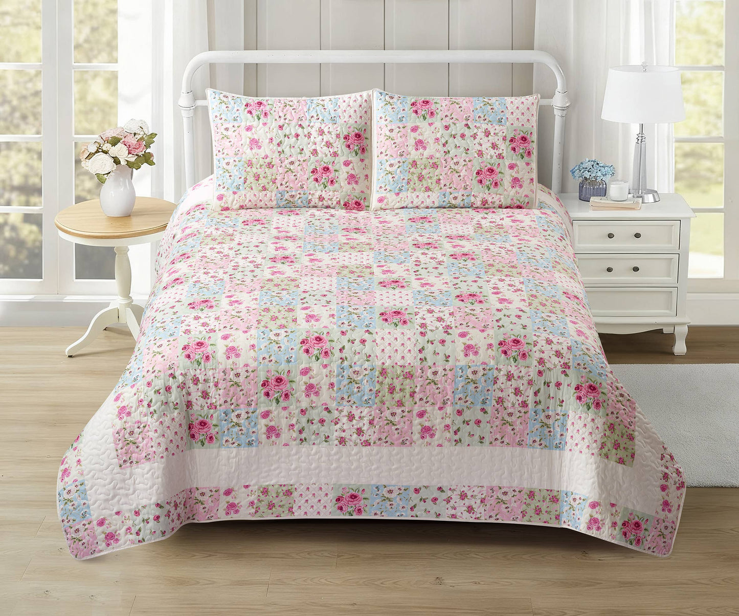 "Savannah"  3-Piece Designer Quilt Set: Queen