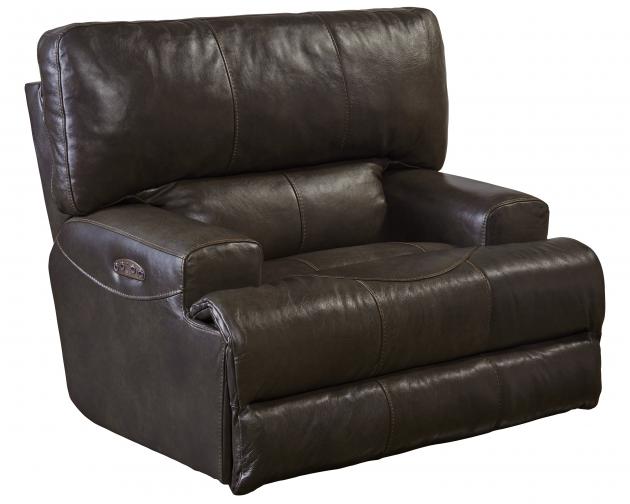 458 Wembley LEATHER Living Room Series in CHOCOLATE - Catnapper