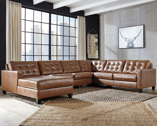 Baskove LEATHER Sectional - Ashley Furniture