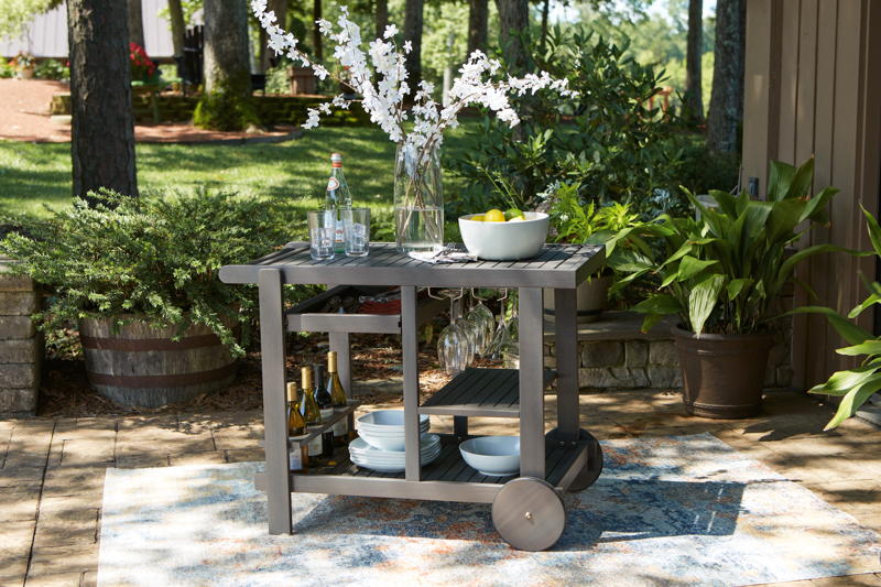 Kailani Outoor Serving Cart - Ashley Furniture