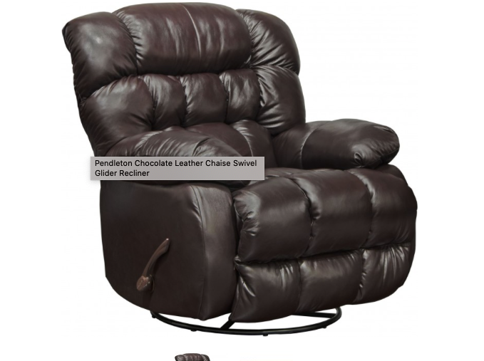 4213 Pendleton Italian Leather Swivel Glider Recliner - Catnapper