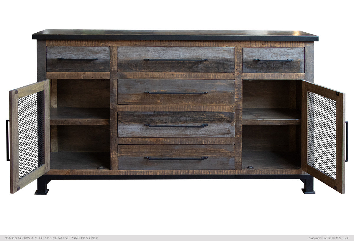 9771 Antique Gray Buffet - IFD