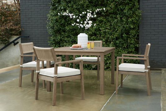 Aria Plains 5pc Outdoor Dining Set - Ashley Furniture