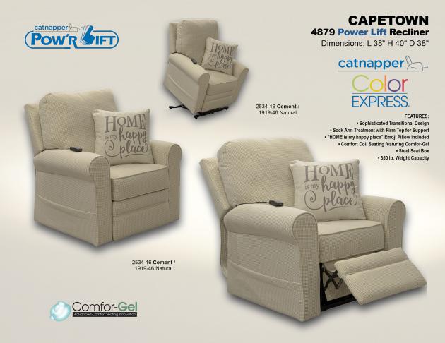 4879 Capetown PWR Lift Chair - Catnapper